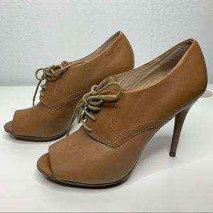Michael Kors Open-toe Lace-up Leather Heels